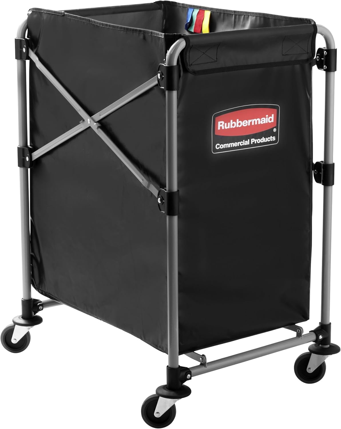 Carrito plegable negro acero 4 bushels hotel