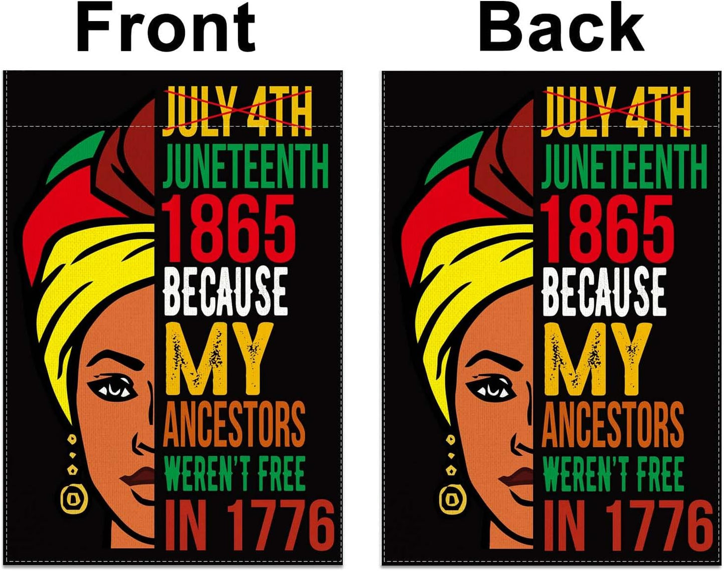 Bandera jardín Juneteenth 12.5x18"