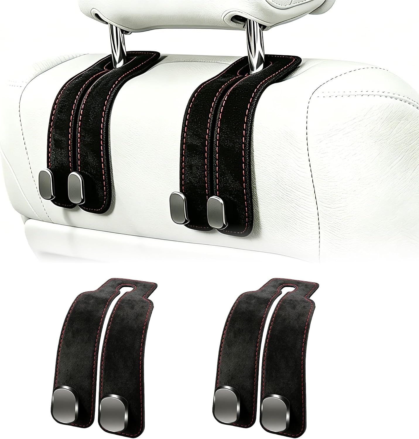 Gancho respaldo asiento auto para bolsos y carteras 2 pzas