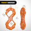 Gancho grillete acero forjado 11000lb Jeep SUV naranja