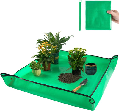 Alfombrilla impermeable para trasplante plantas y bandeja macetas