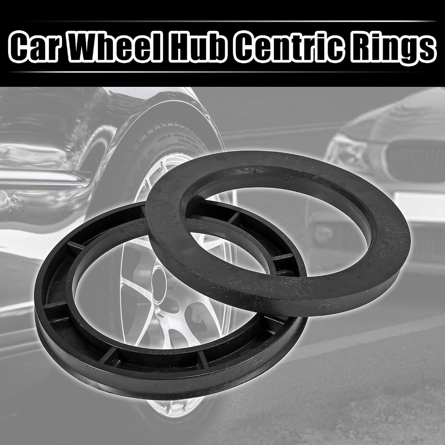 4 Pzas Anillos Rueda Coche 3.075pulgID 4.252pulgOD
