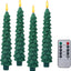 Velas LED cónicas pack 4 luz blanca cálida parpadeante