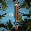 Campanilla solar bronce 29" decoración exterior patio jardín