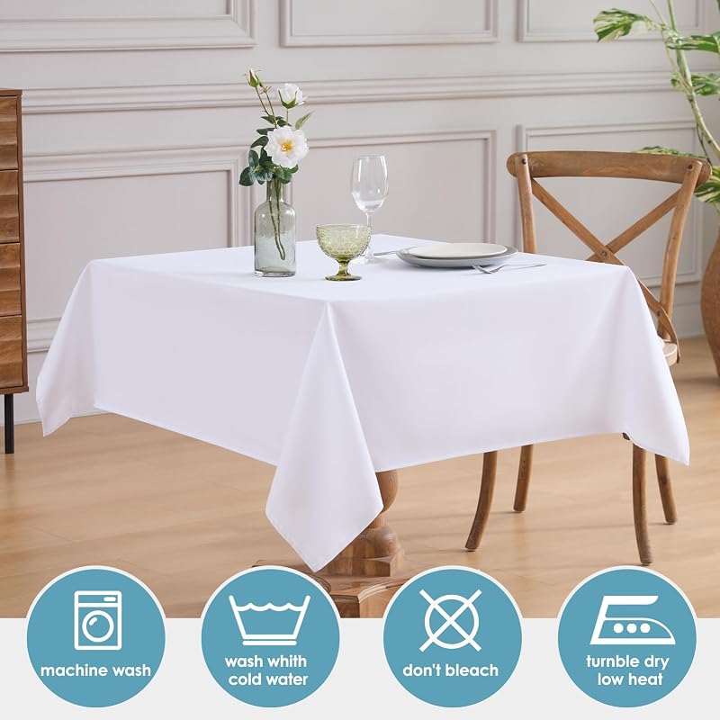 Mantel cuadrado 52x52pulg poliéster resistente mesa comedor
