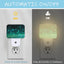 Lámpara noche LED pared purpurina verde sensor
