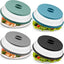 4 Cubiertas Silicona Microondas Set Cocina Gris Negro
