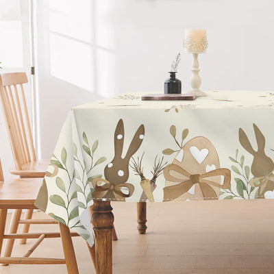 Mantel Pascua 60x84pulg diseño huevo marrón resistente