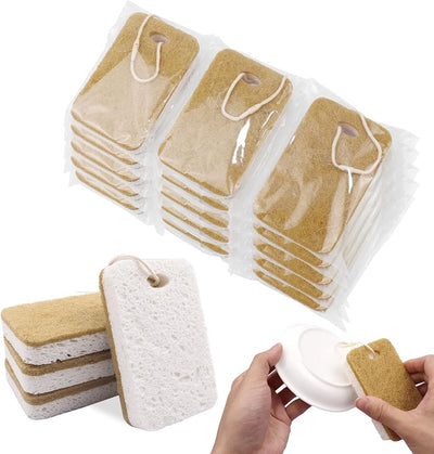 Esponja cocina antiarañazos celulosa coco 12 pzas amarillo