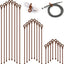 Bridas silicona con lazos goma 6-18pulg reutilizables marrón