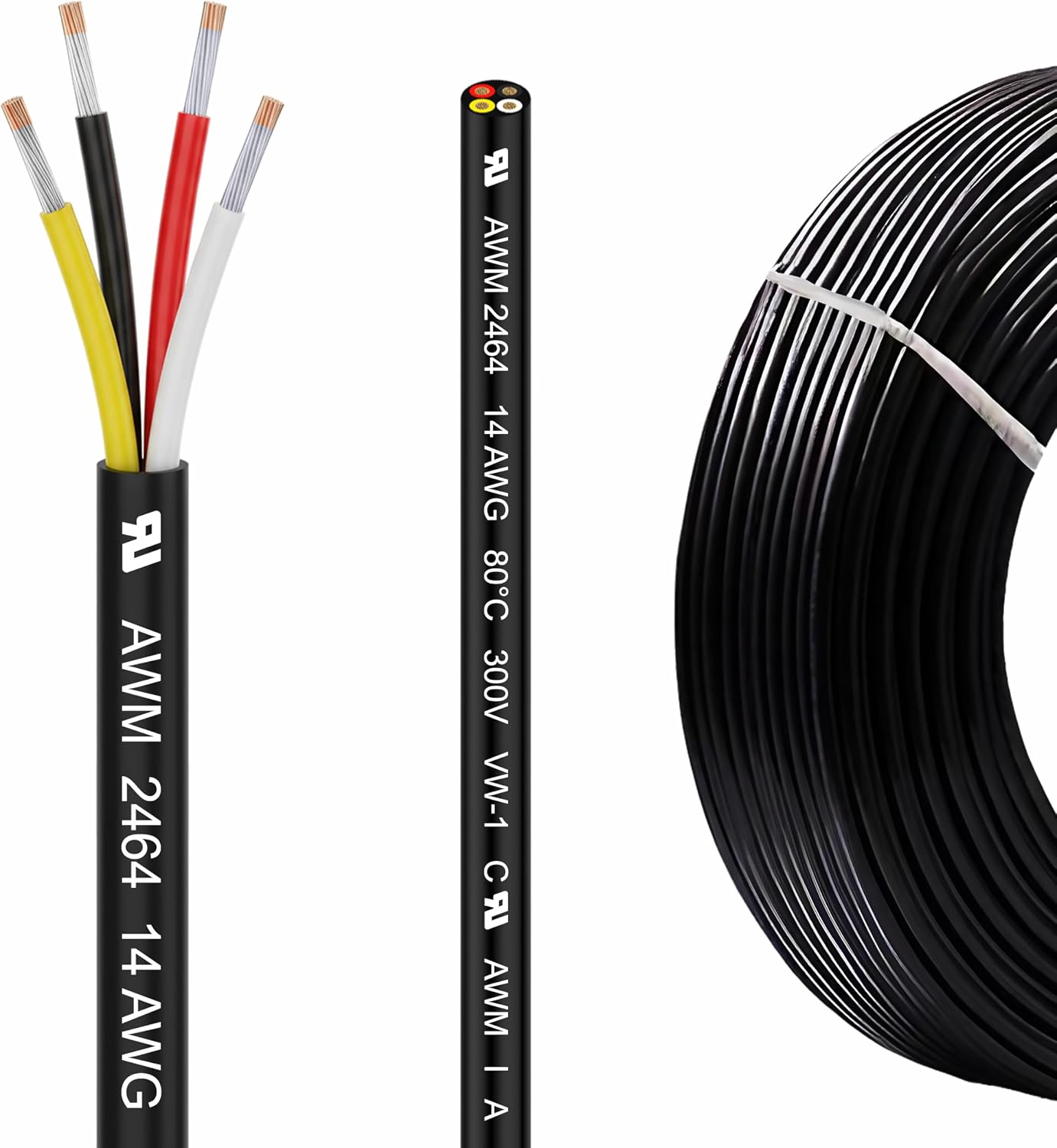 Cable eléctrico PVC 14/4 cobre estañado 10ft