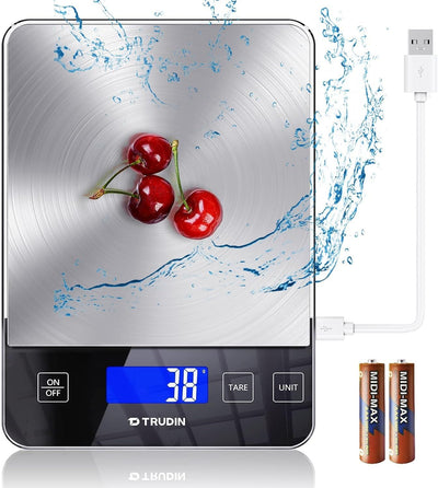 Báscula cocina grado NASA 33lb vidrio templado acero inox