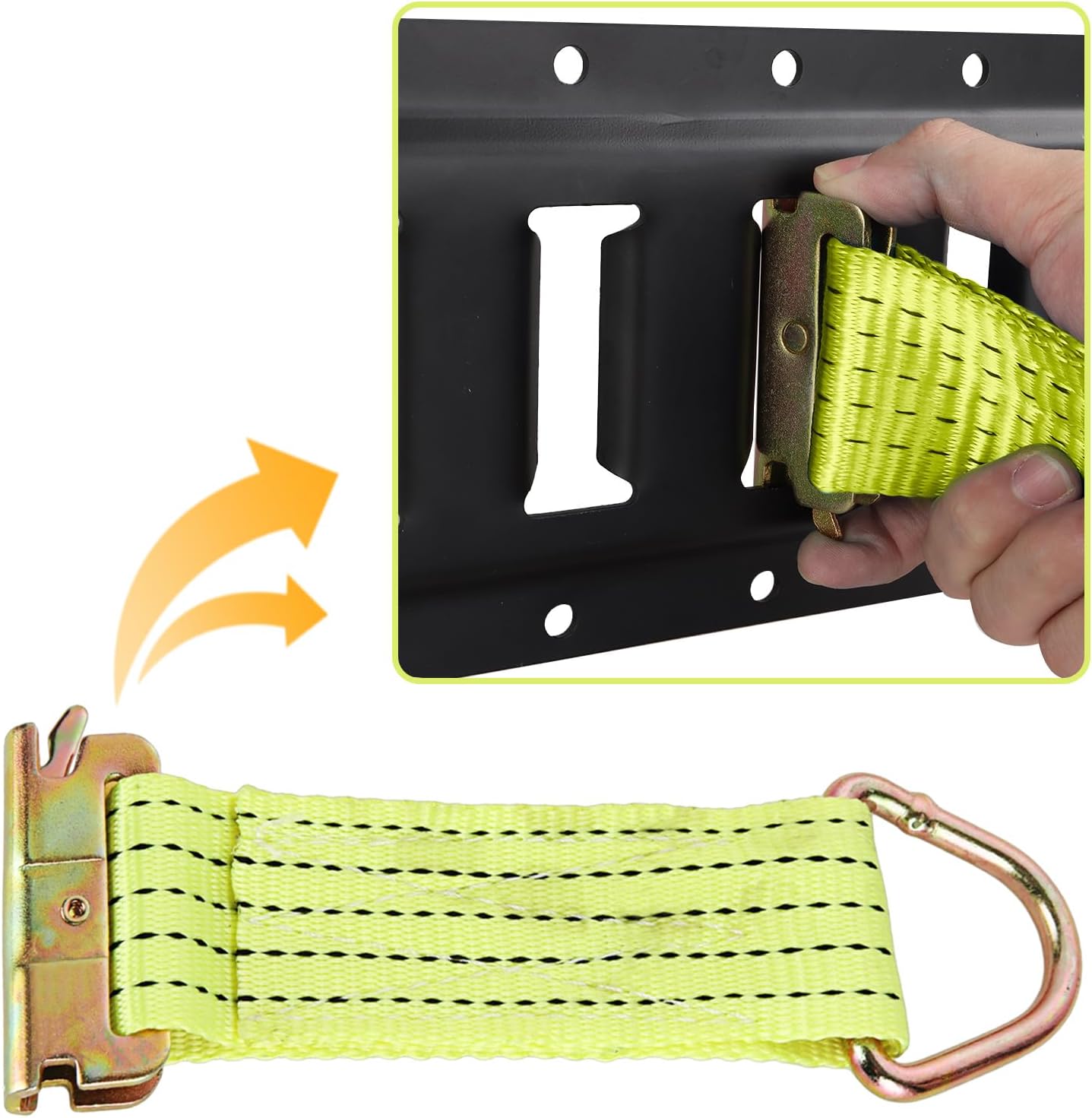 Cuerda amarre 2x6pulg 12 correas anillo remolque