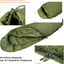 Sistema sacos dormir modulares militares con cubierta bivy