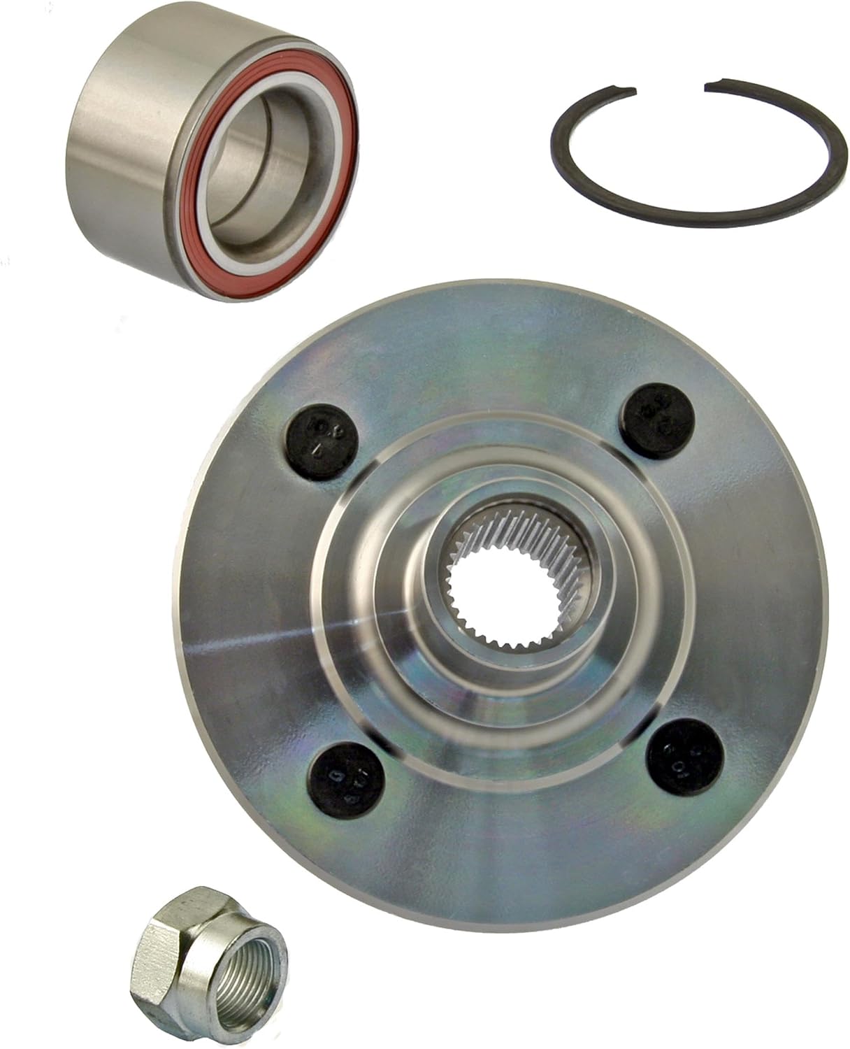 Kit eje cubo rueda delantera color dorado