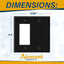 2 Pzas Placas Pared Metal Negro Interruptor Basculante