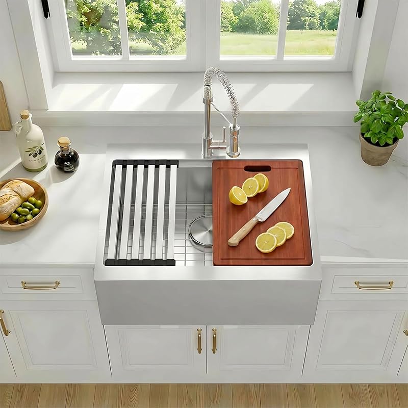 Fregadero acero inox 304 28" con accesorios