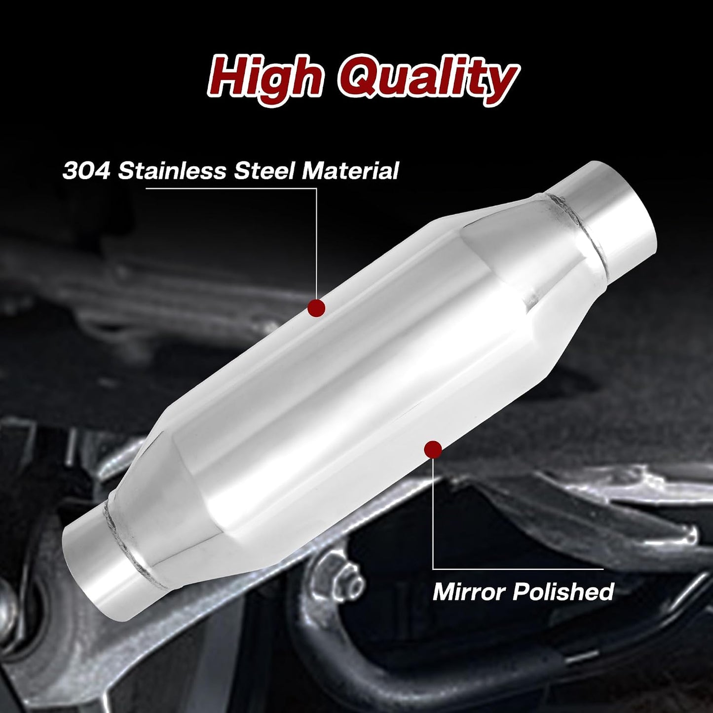 Silenciador acero inox 2" 13" universal