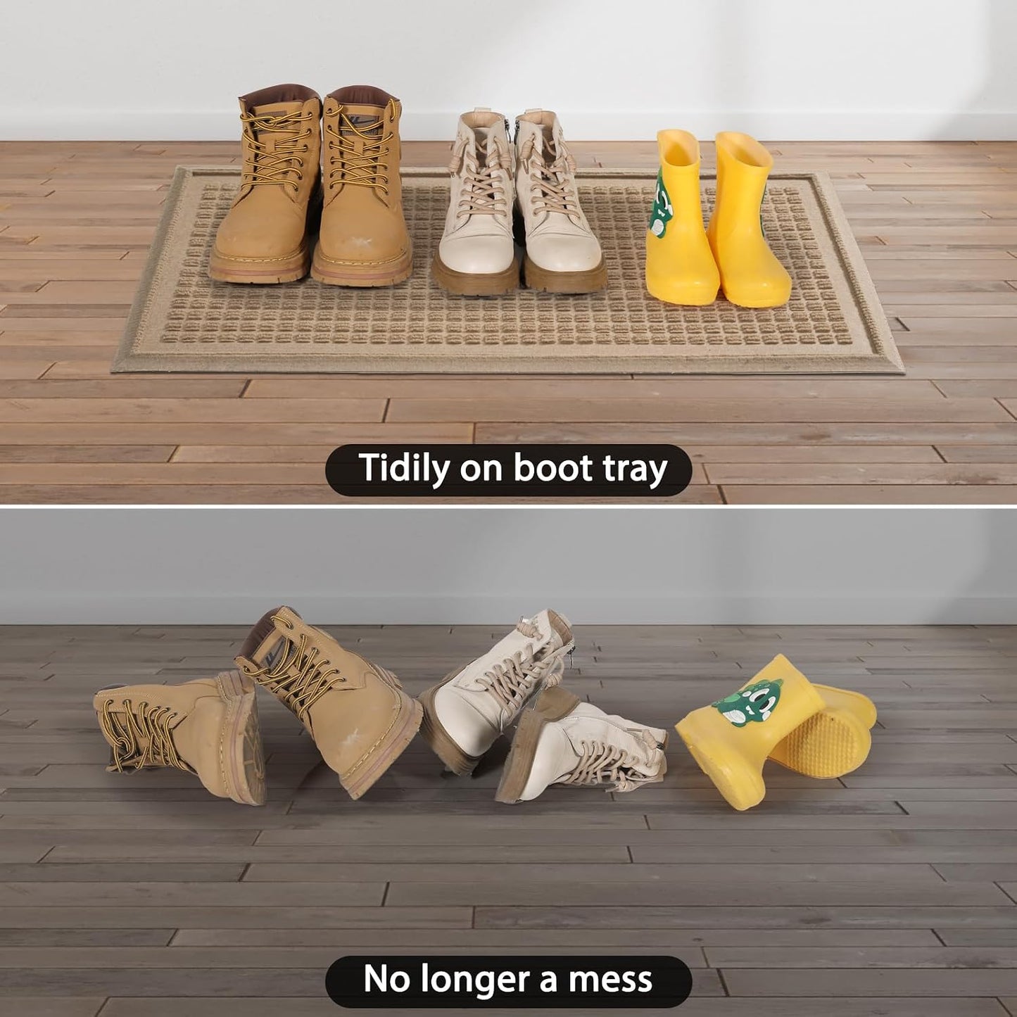 Bandeja botas antiderrap impermeable para uso interior
