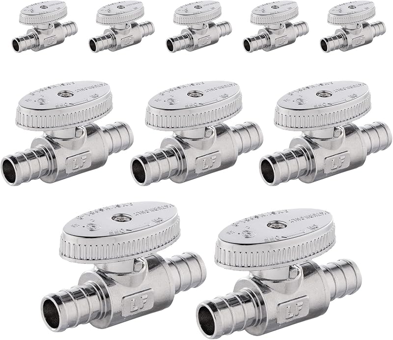 Válvula Pex 1/2" latón cromado pack 10