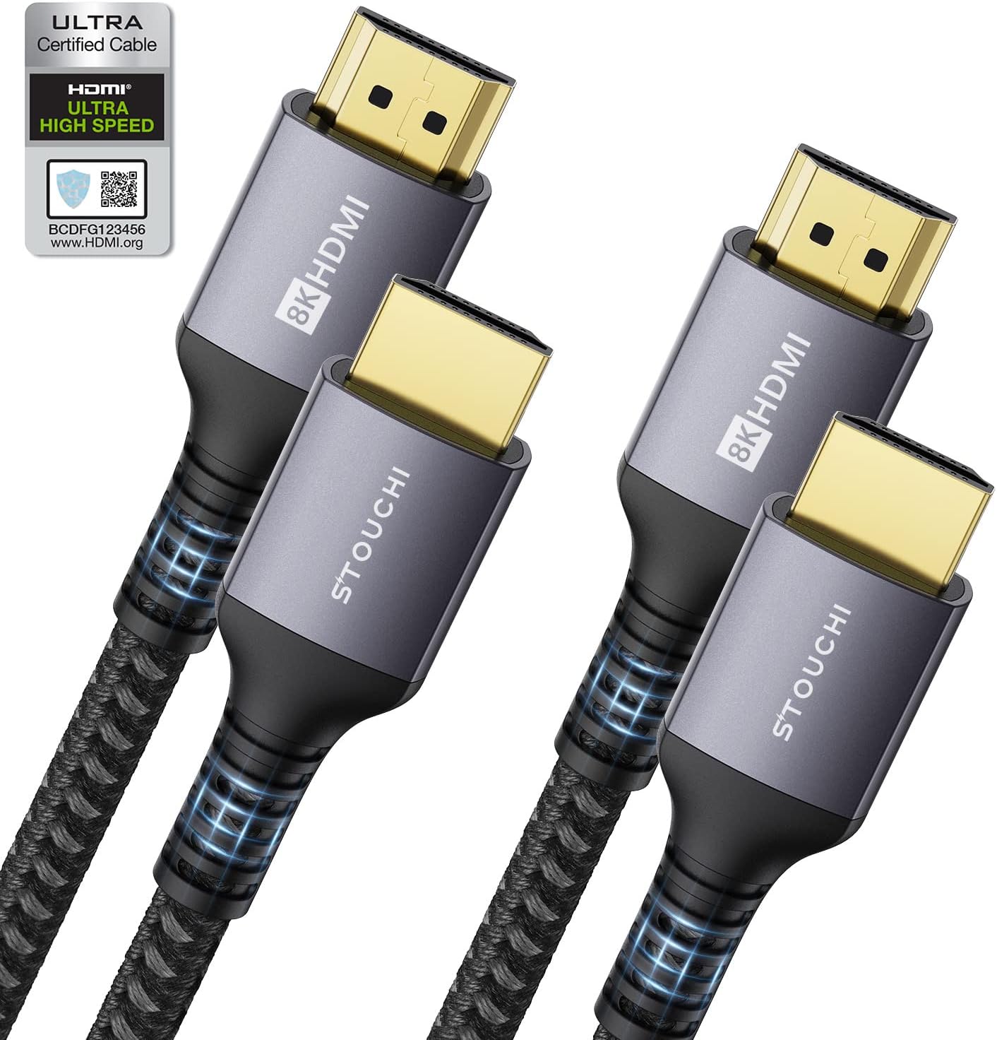 Cables HDMI 8K 48Gbps 6 pies 2 Uds comp Apple TV 4K PS5