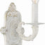 Candelabro 1 luz color blanco antiguo