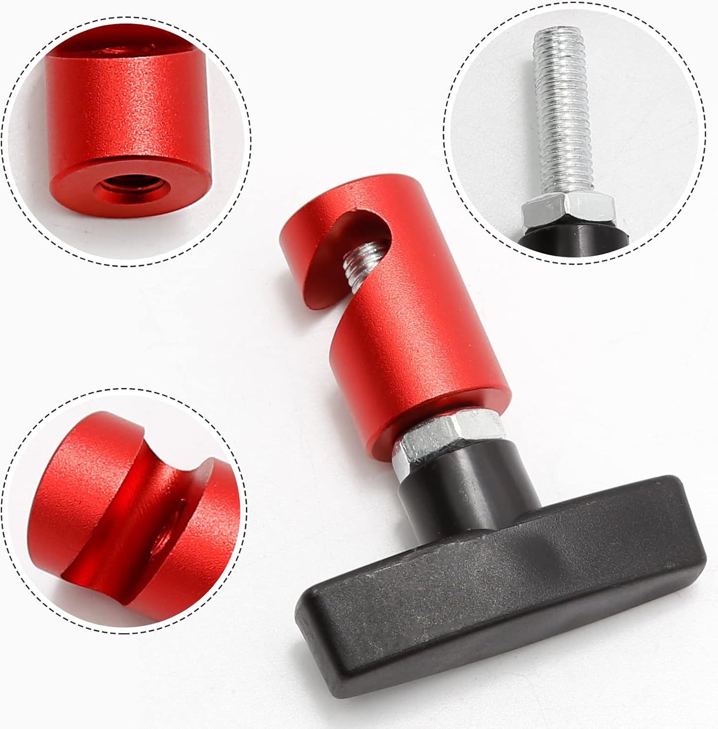 Soporte elevación capó coche 2 Uds rojo
