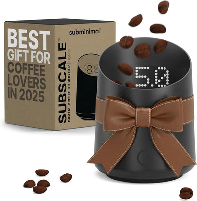 Taza dosificadora digital LED mide café expreso negro