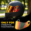 Visera estroboscópica para casco motocicleta rojo cromo