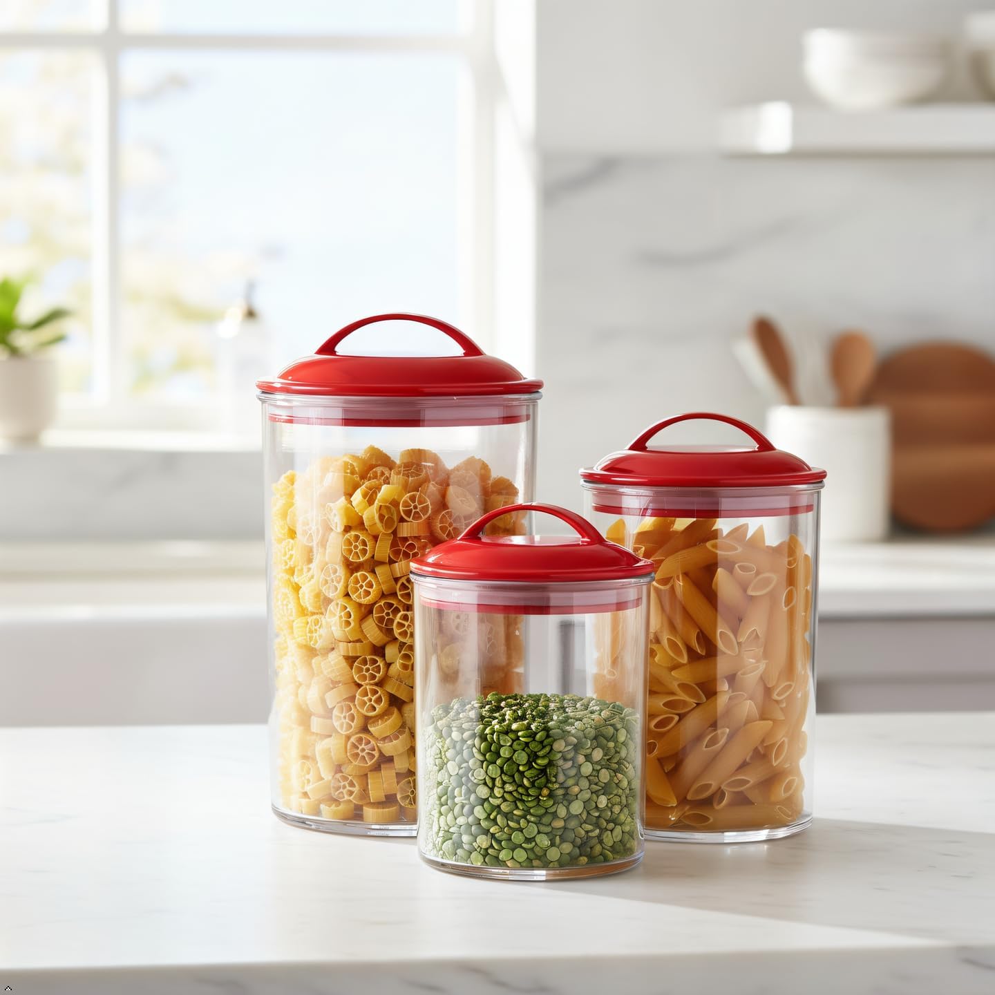 Envases herméticos sin BPA para alimento set 3 cocina