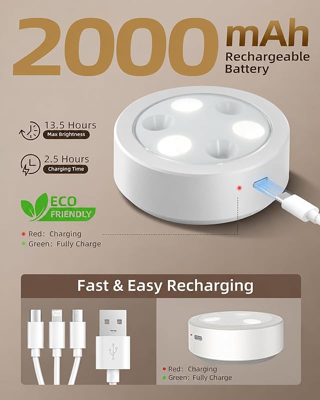 Luces magnéticas para póster 3 temperaturas RGB 2000mAh set