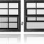 2 Ventanas Cobertizo 24x27pulg Montaje Empotrado Negras