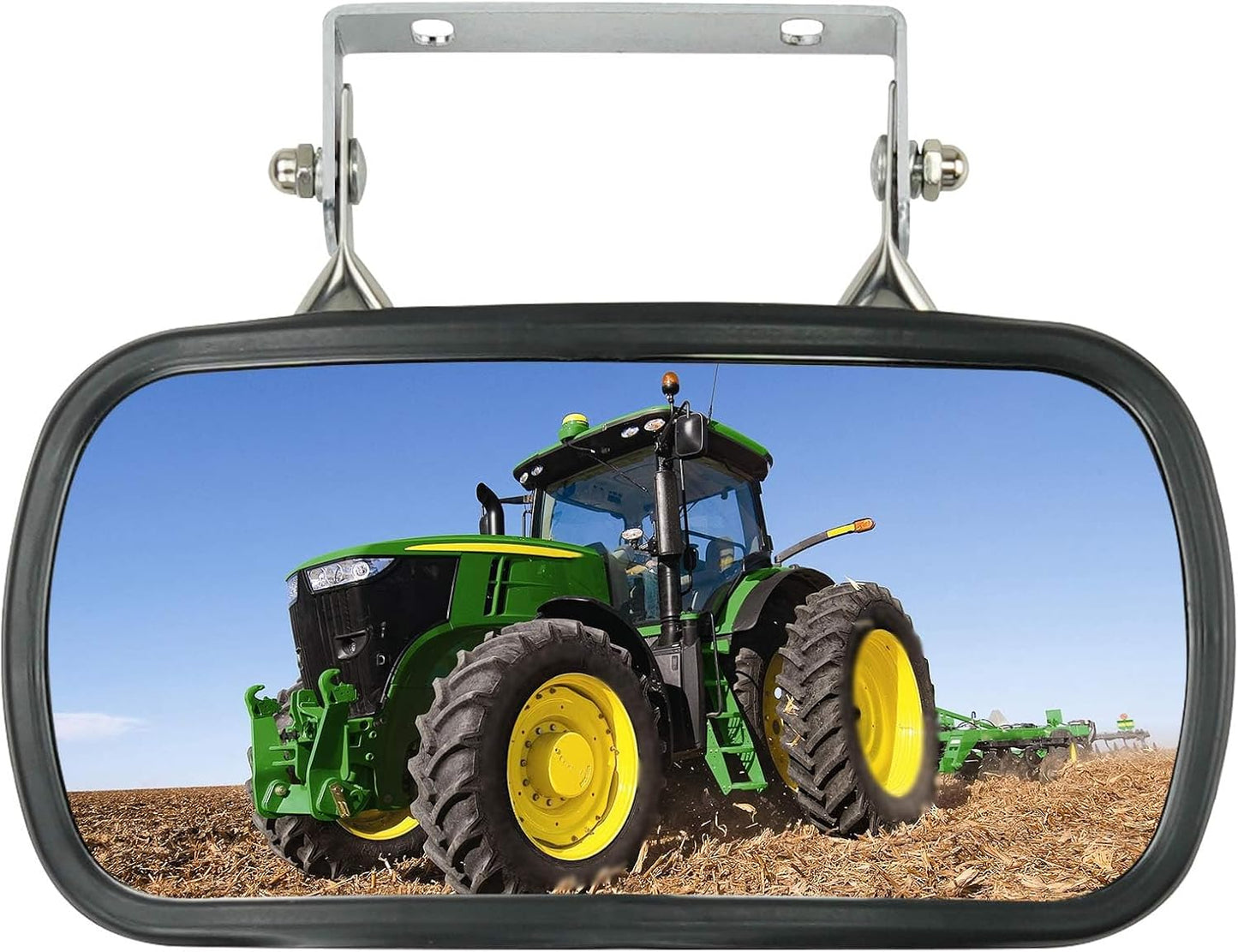 Espejo retrovisor acero inox 8x4pulg soporte tractores