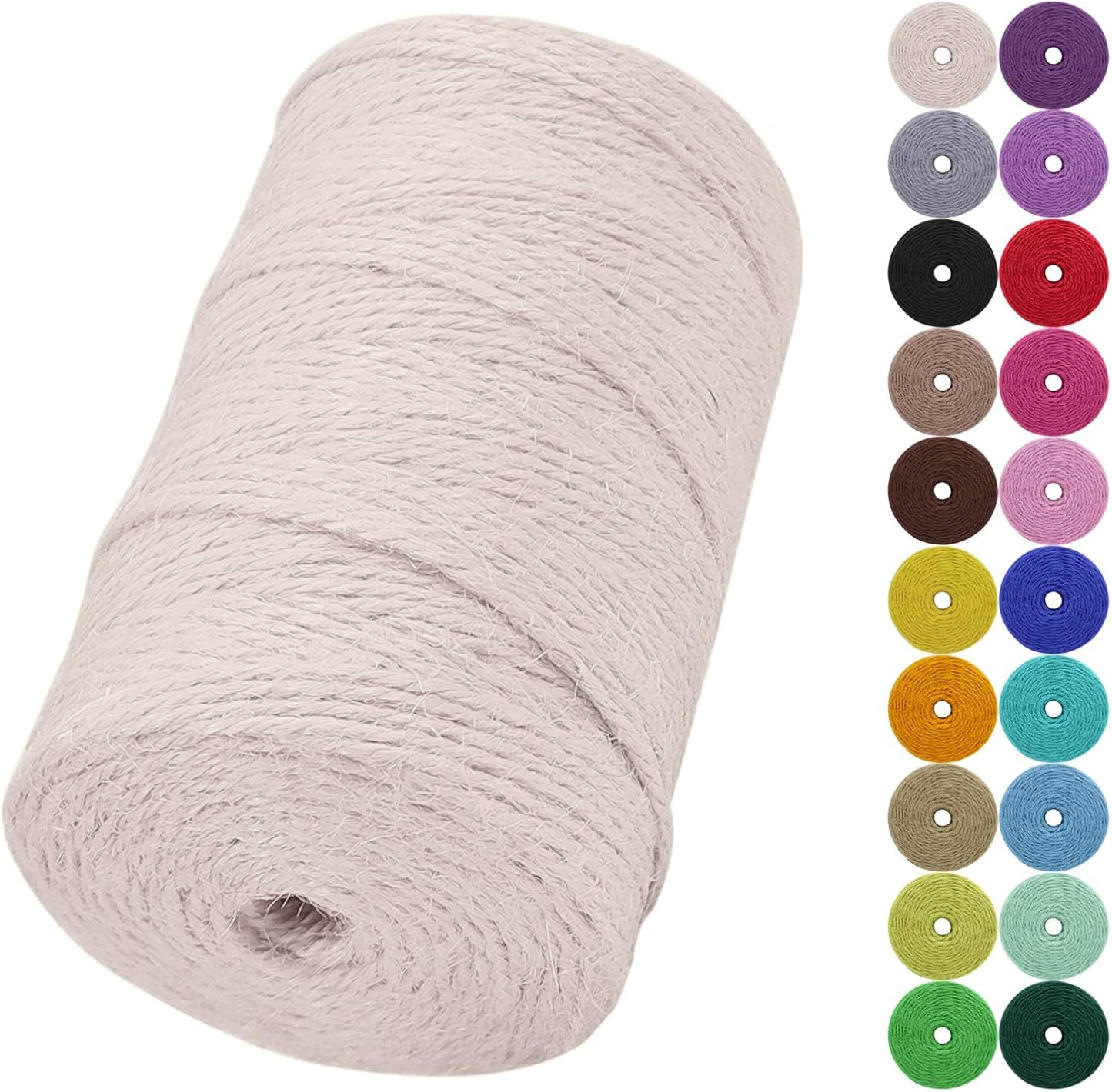 Cuerda yute 0.079pulg 656ft para jardinería y decoración