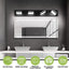 Lámpara baño LED 4 luces negro sobre espejo