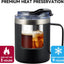 Vaso térmico acero inox 12oz doble pared tapa abatible