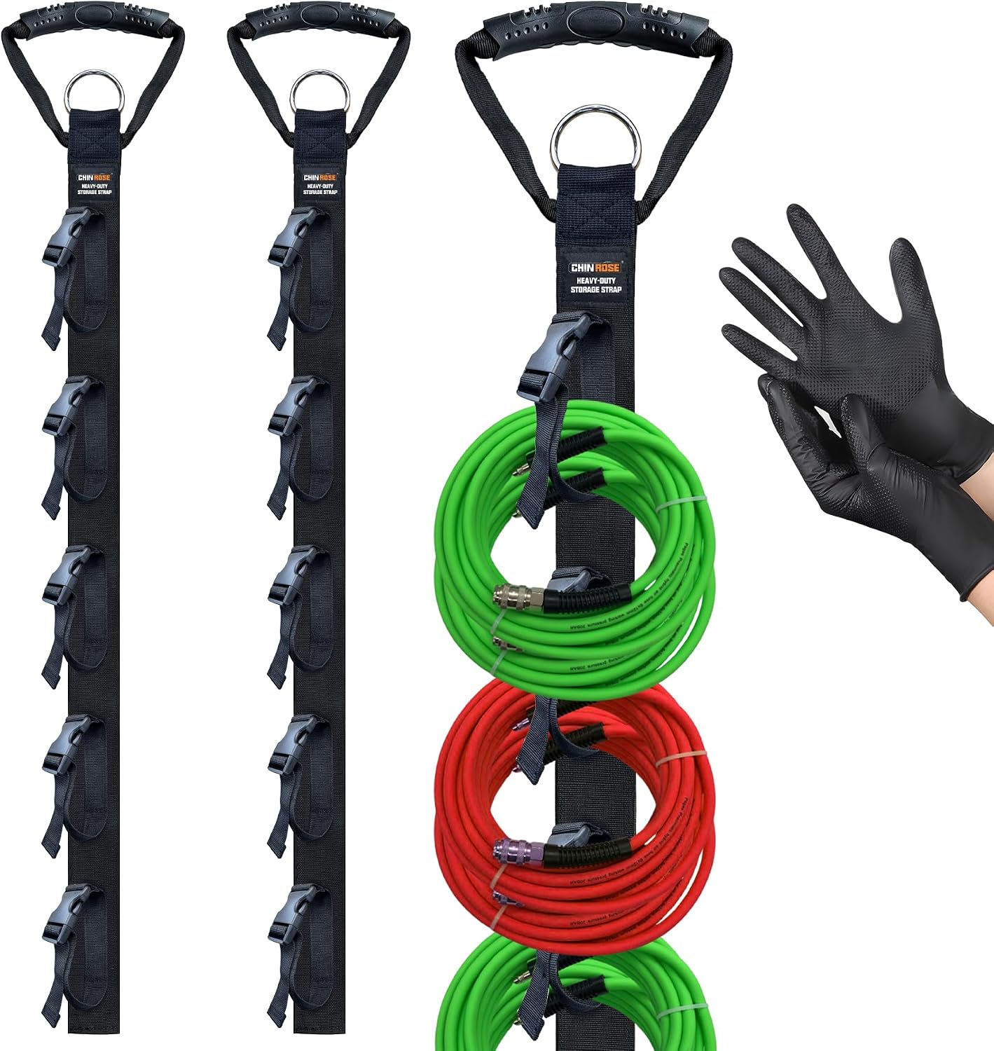 Organiz. cables extensión 2 Pzas con 5 ranuras garaje jardín