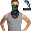 Bandana facial con bucles orejas transpirable cuello