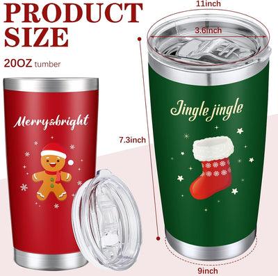 6 Tazas Viaje Navidad 20oz Acero Inox Aislamiento Doble
