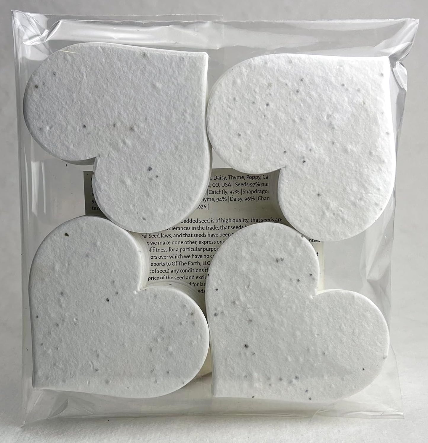 Set 100 pétalos flores reciclados corazones grandes blanco
