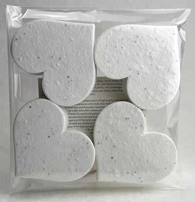 Set 100 pétalos flores reciclados corazones grandes blanco