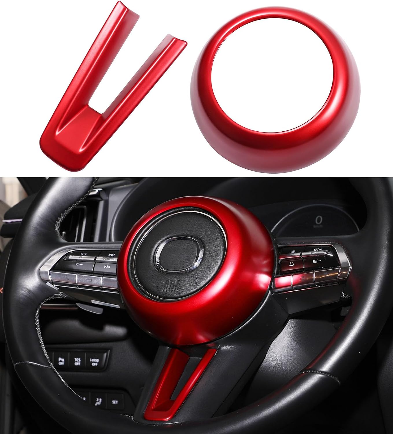 Fundas volante estilo rojo para Mazda CX50 CX30 2020-25
