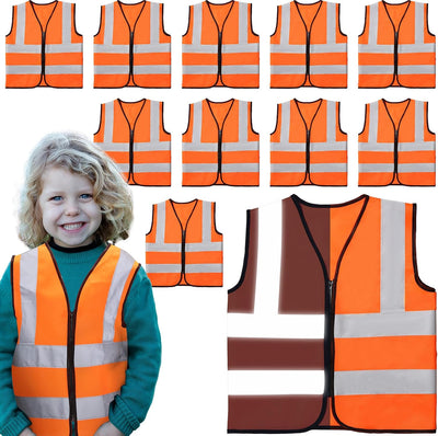 Chaleco seguridad niños reflectante neón con cremallera