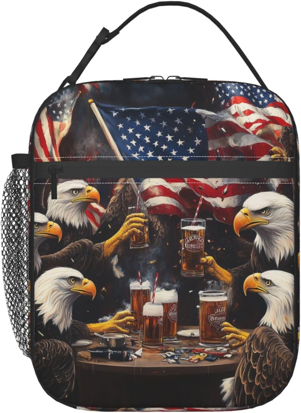 Bolsa almuerzo térmica reutilizable diseño bandera USA