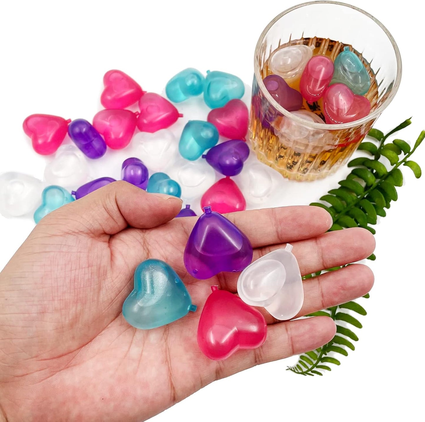 Cubos hielo plástico reutilizables forma corazón
