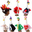7 kits atuendos ganso 58cm bruja Santa pavo conejo