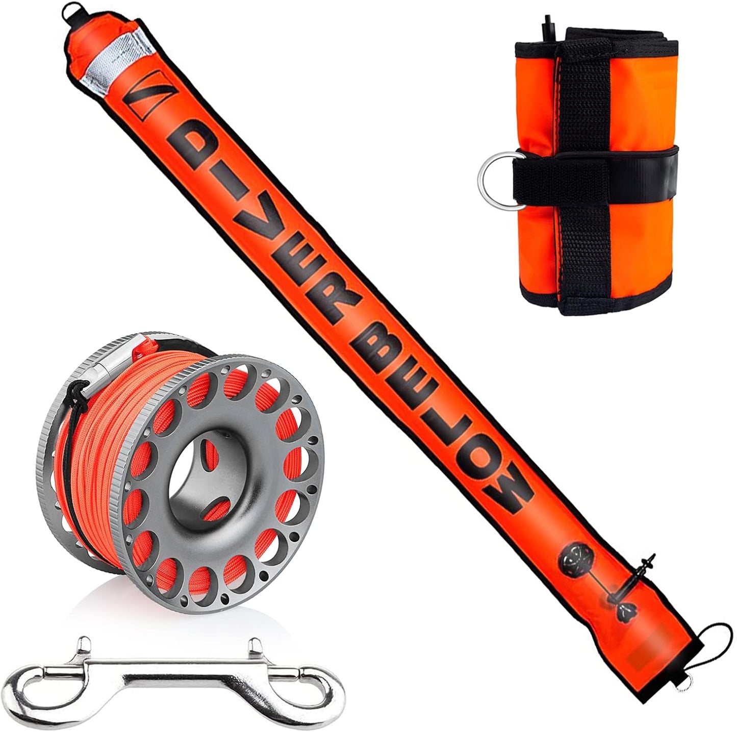 Boya marcador 5ft con carrete 98ft y clip perno