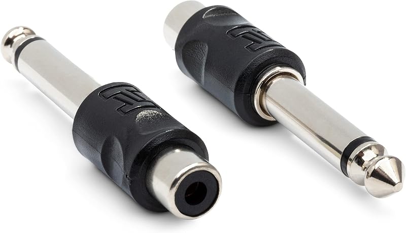 Adaptador TS 0.25pulg para cable RCA GPR101 Negro