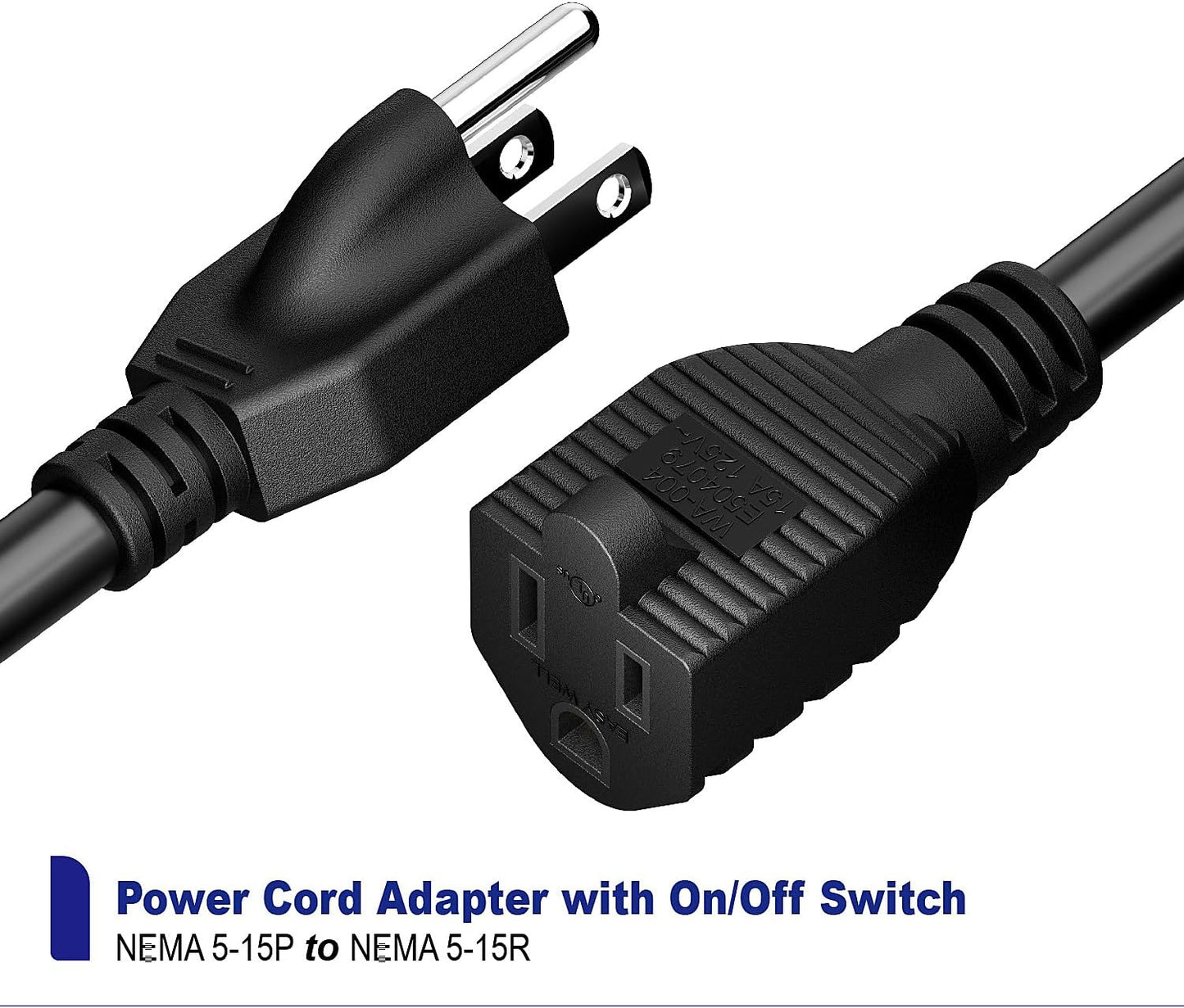 Cable extensión impermeable 3 clavijas IP57 1.5pies 20A