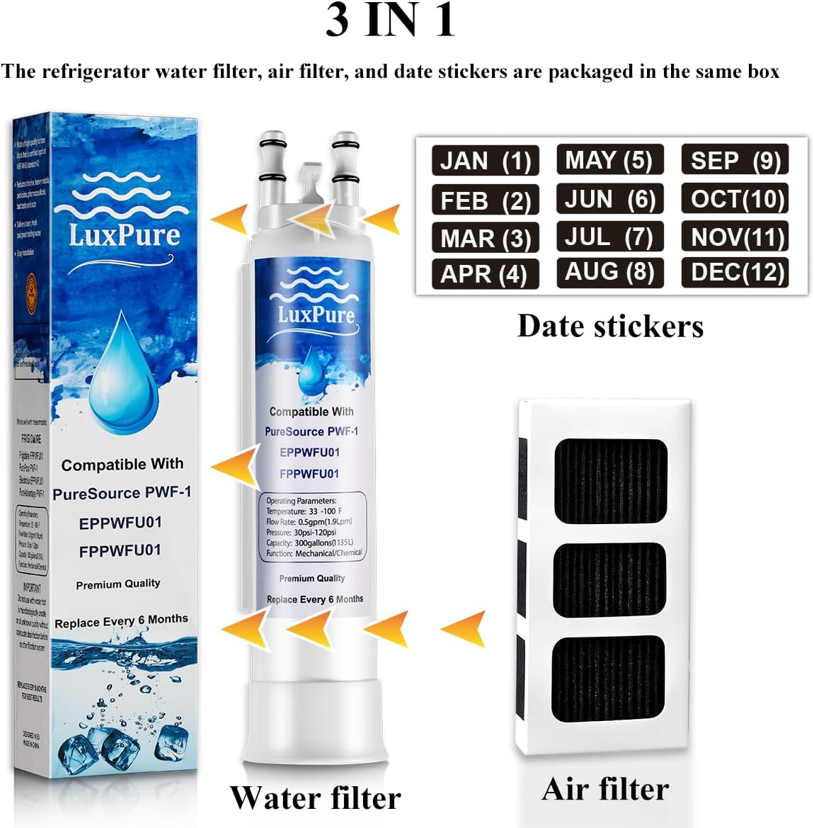 Filtro agua y aire PureAir Ultra II comp Frigidaire